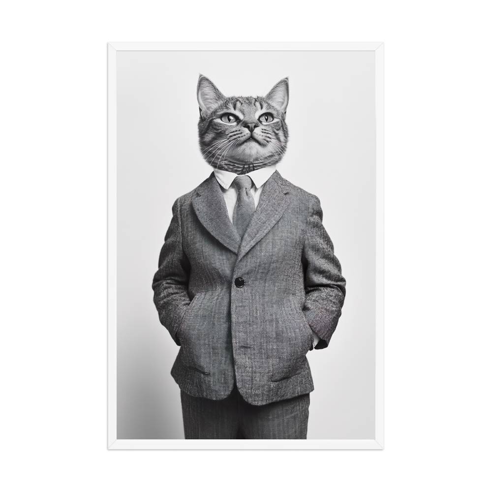 Cat Wearing Suit