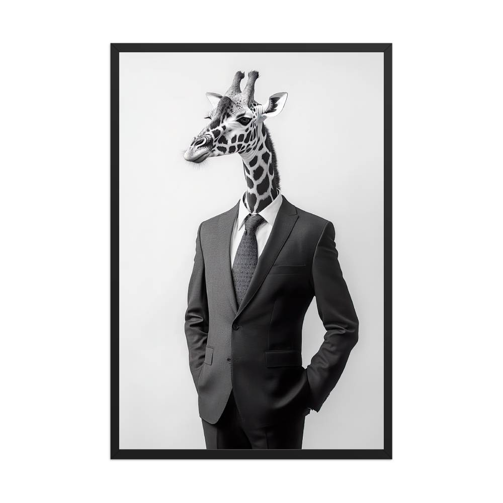 Giraffe Wearing Suit