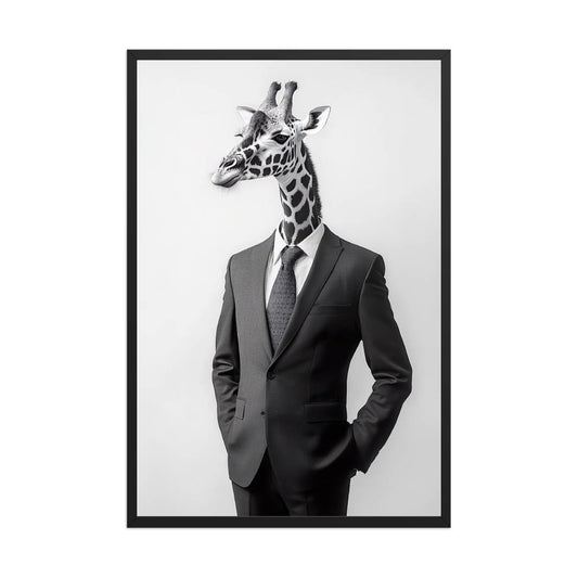 Giraffe Wearing Suit