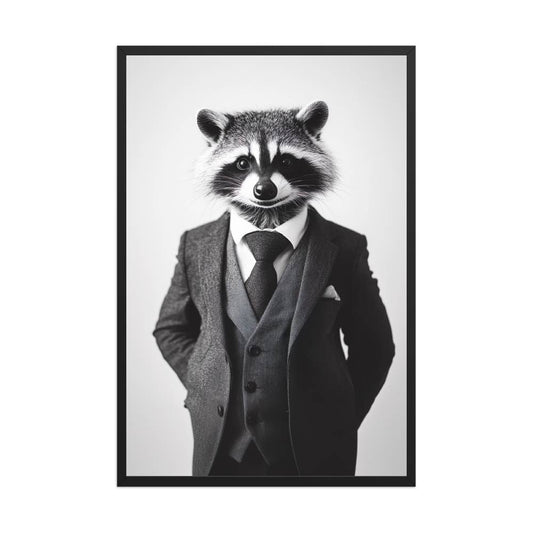 Raccoon Wearing Suit
